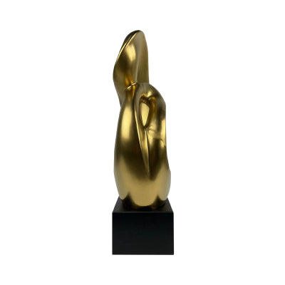 Matte Abstract Sculpture Large Silver